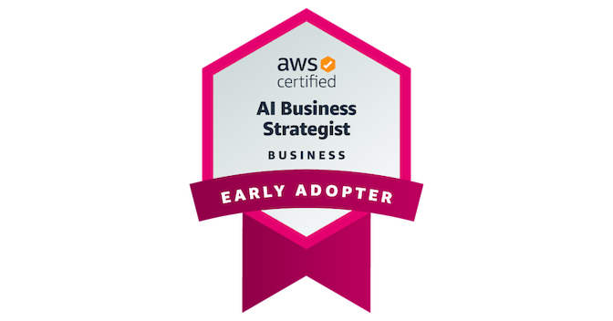 Insignia oficial AWS Certified AI Business Strategist Early Adopter